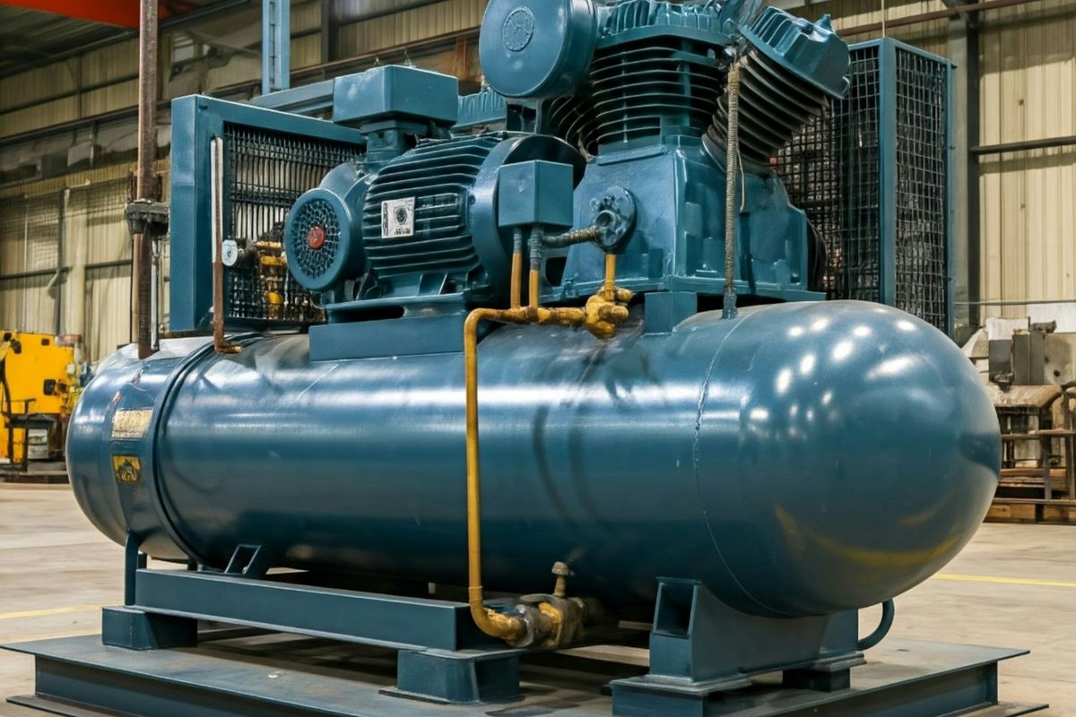 Skid-mounted industrial compressor package